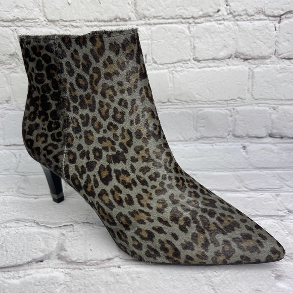 NWOB Preston & York Leopard Print Haircalf Boots - Picture 5 of 16